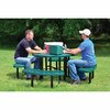 Vestil Metal Round Picnic Table, 81-1/4", green PT-MX-RT-46-GN